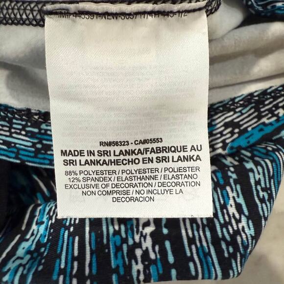 Nike Pro Dri-Fit Half Zip Pullover Long Sleeve Top Women's Medium Blue/Black Gym - Picture 9 of 10